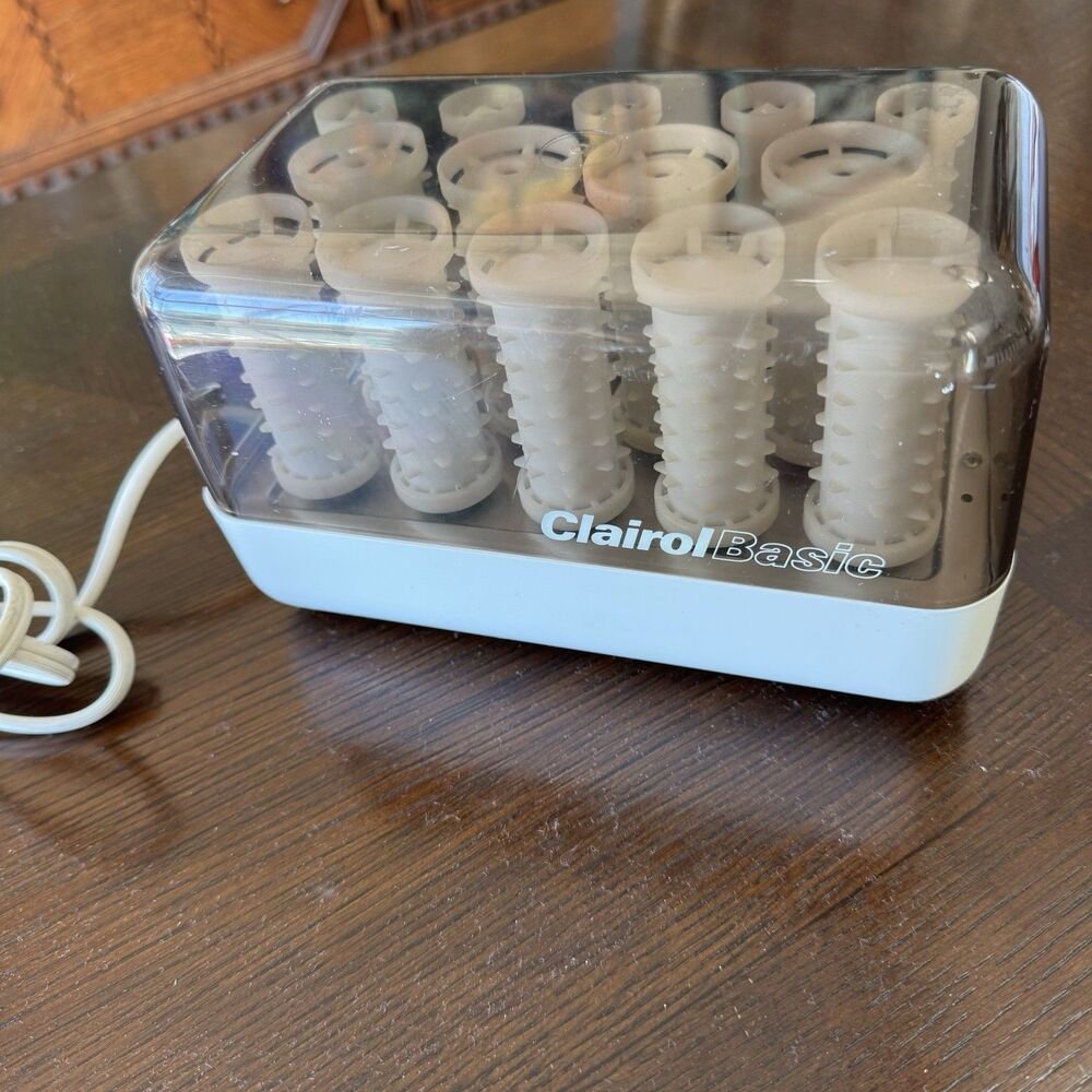 Vintage Clairol Basic Electric Hot Rollers Hair Curlers Set 14 Tested Working